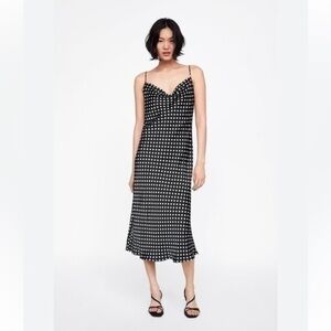 Zara Polkadot Satin Effect Dress